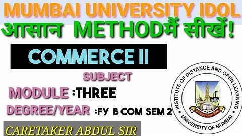 #Banking BPO LOGISTICS  MODULE 3 Commerce FYBCOM SEM 2