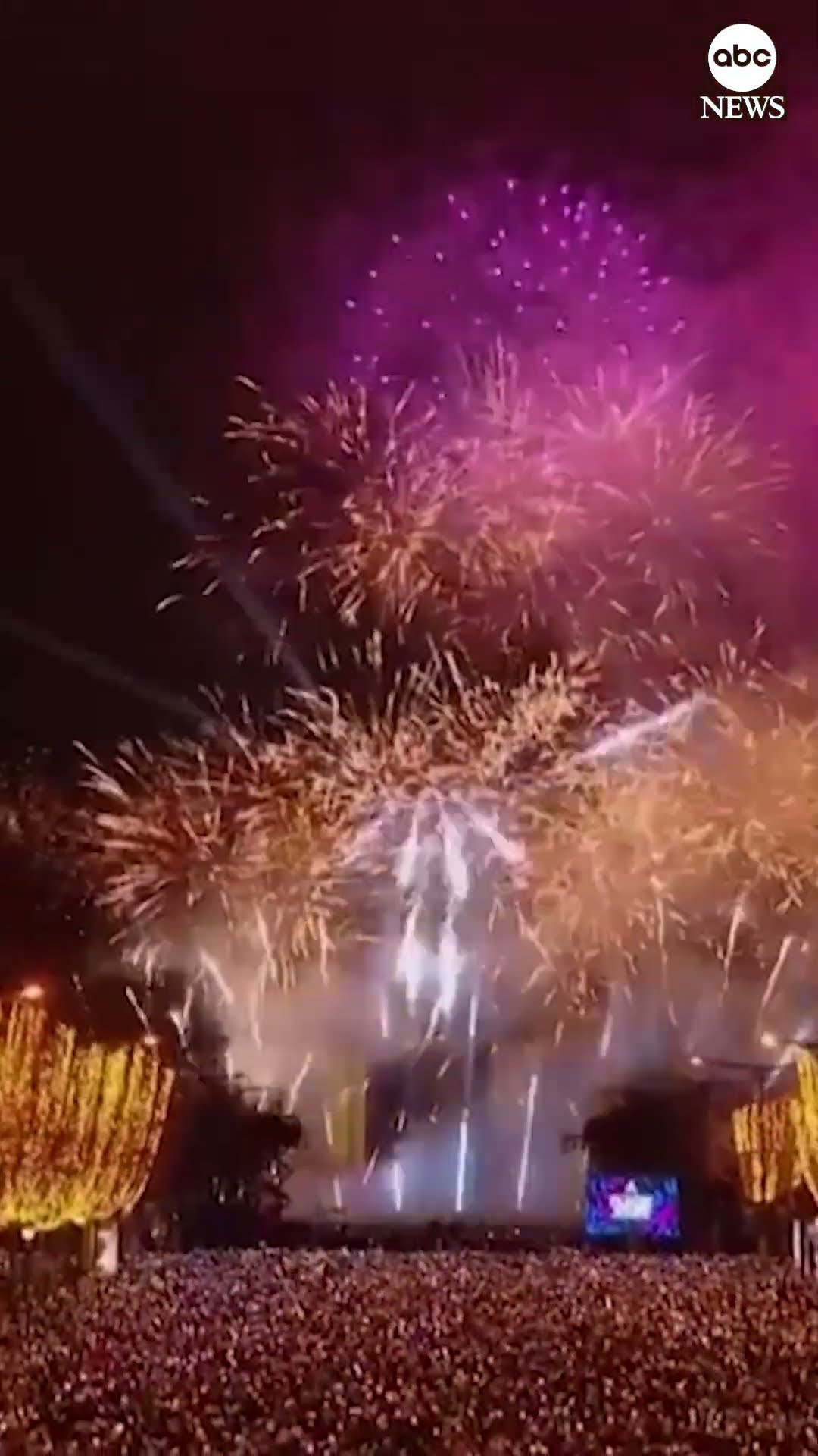 Paris rings in the New Year with fireworks over Arc de Triomphe