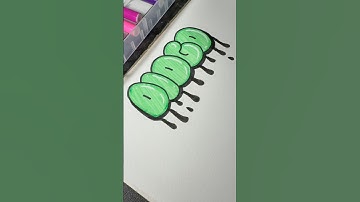HOW TO DRAW BUBBLE LETTERS✏️ #short #art #fyp #drawing #tutorial #viral