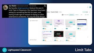 Teachers Love Lightspeed Classroom's Limit Tabs
