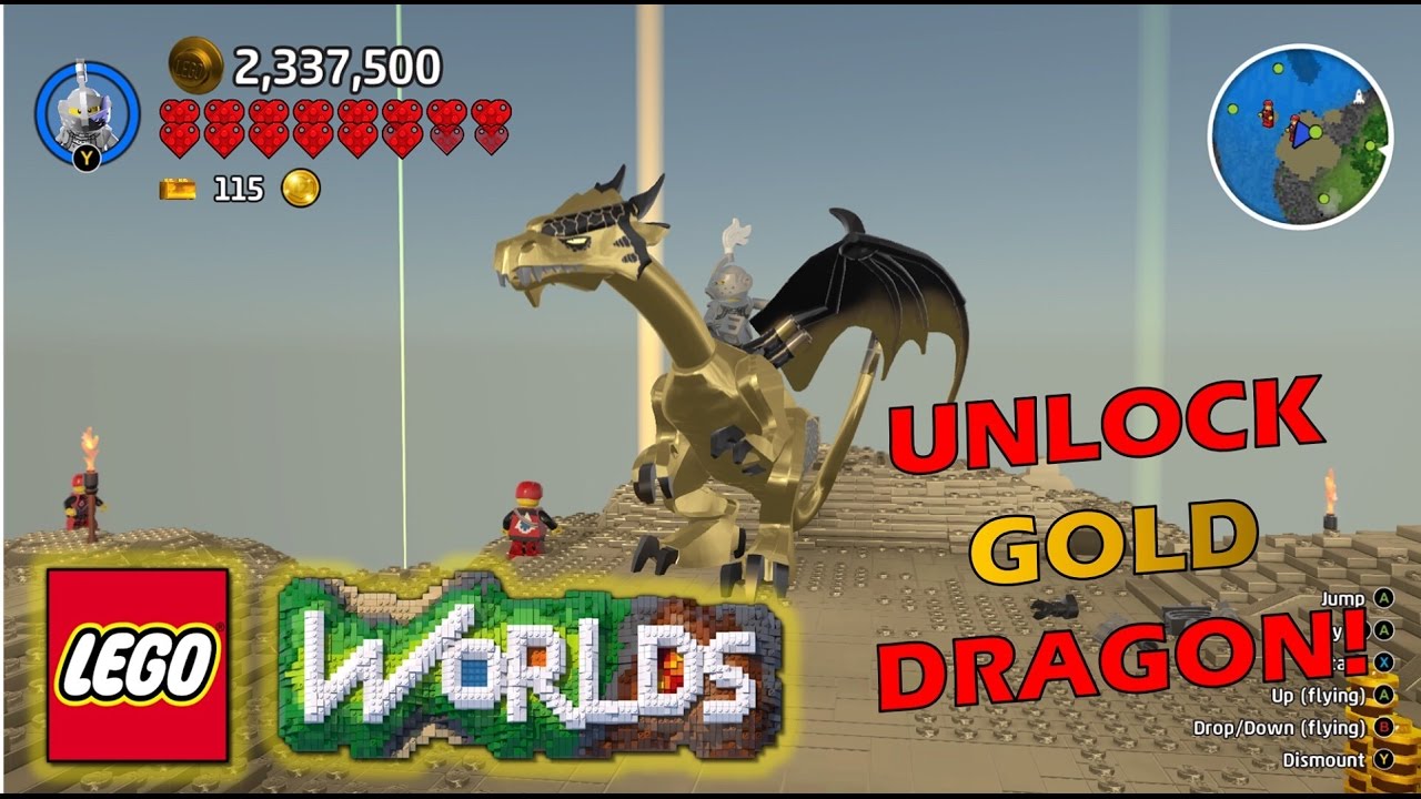 how to get a dragon in lego worlds