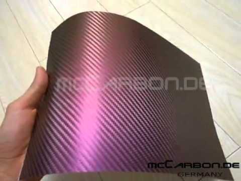 3D CARBON - flip flop Carbon Lila Purpur Chameleon Auto Folie - YouTube