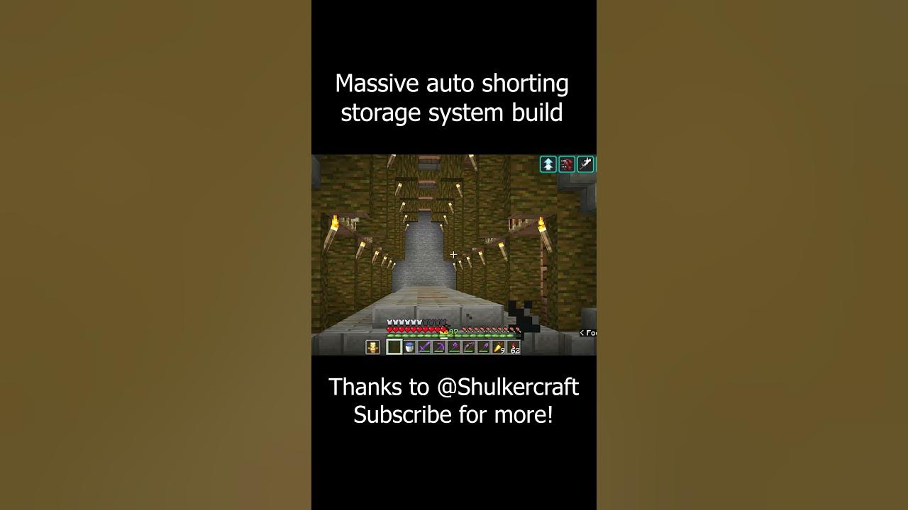 Minecraft Massive Auto Sorting Storage System Build Thanks to