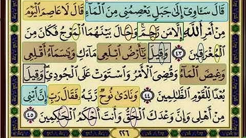 باقي نصف صفحة 226 من سورة هود الايات من (43_45) مكررة بصوت الشيخ محمود الحصري