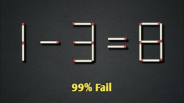 Turn the wrong equation into correct | Matchstick puzzle 1-3=8