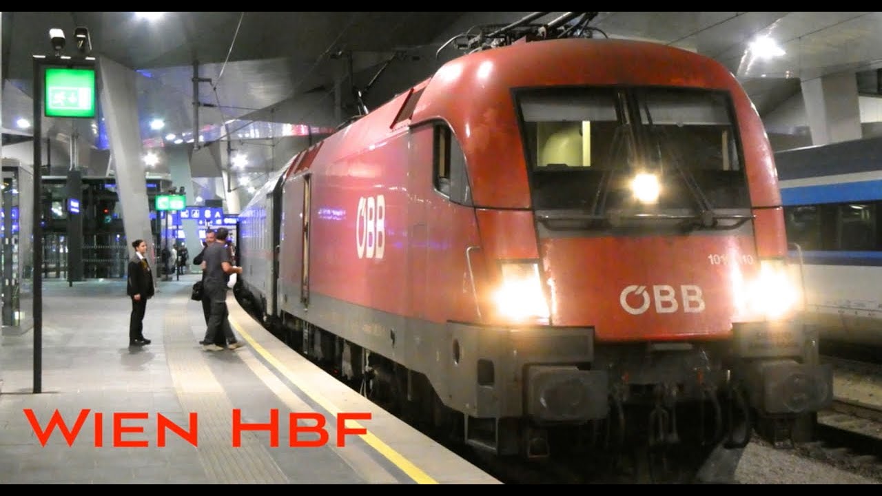 Austrian Trains Wien Hauptbahnhof After Dark, 05Oct22 YouTube