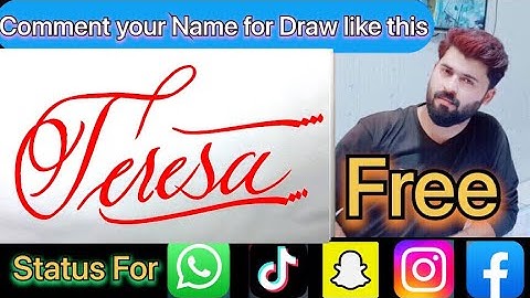 Teresa Name Signature Calligraphy Status | How to Cursive write with cut Marker #teresa @teresa