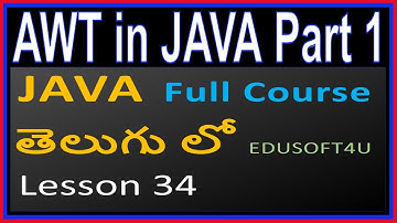 AWT in Java - Part 1  - Java total Course in Telugu-Lesson 34