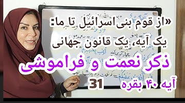 آیه 40 سوره مبارکه بقره در یاد آوری نعمت و عدم فراموشی قول و وعده
