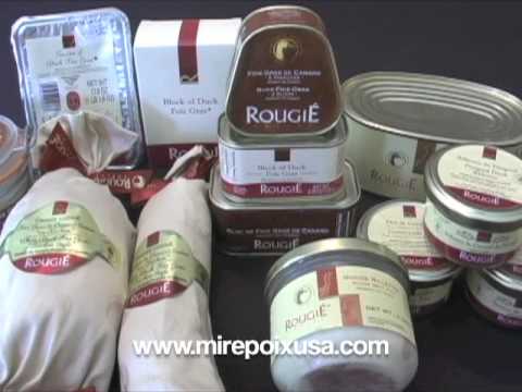 Rougie products: foie gras, pate, rillettes, confi...