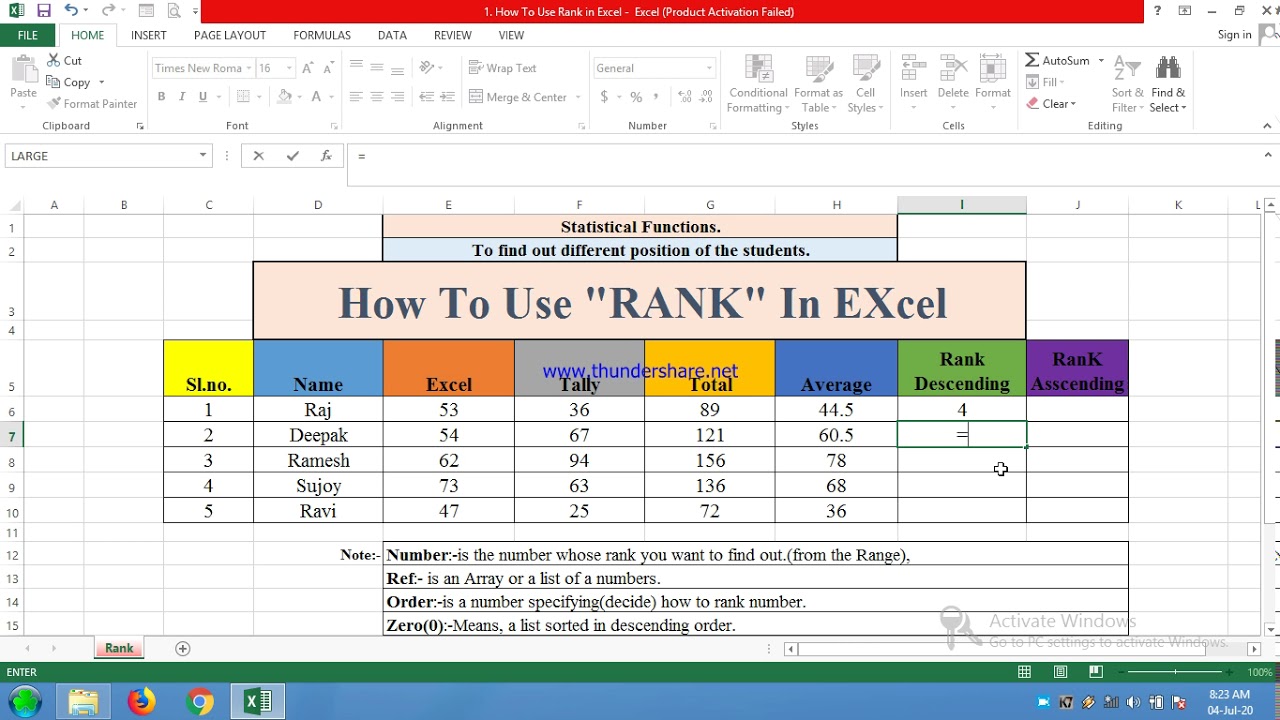 Top Rank Average Formula In Excel Tips - Formulas