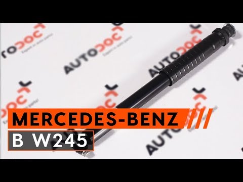 How to replace rear shock absorbers MERCEDES-BENZ B W245 [TUTORIAL AUTODOC]