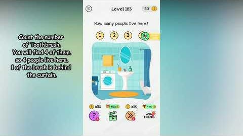 Braindom Level 163 How many people live here?