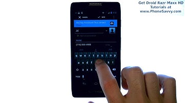 Droid Razr Maxx HD - How Do I Add a New Contact