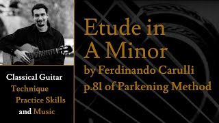 Etude in A Minor by F. Carulli - p.81 of Christopher Parkening Classical Guitar Method Vol.1
