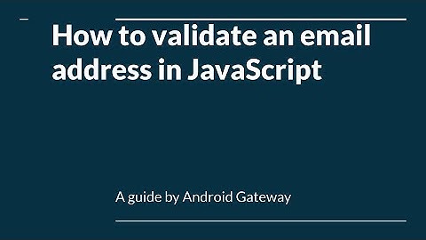 How to validate an email address in JavaScript