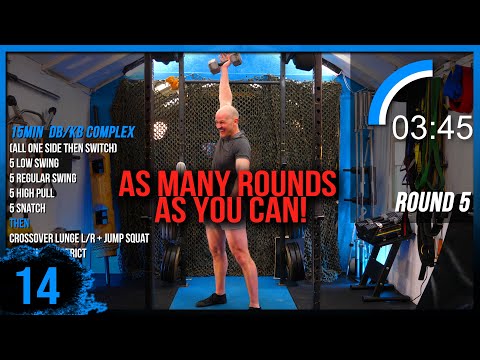 15 MIN Dumbbell or Kettlebell Workout | AMRAP
