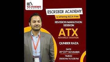 ATX | Revision Marathon | Advance Taxation | ACCA | Syed Qunber Raza | 27 November