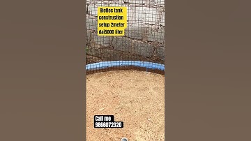 Biofloc tank construction setup 2meter dai 5000 liters ..fish farming ￼🐋🐳