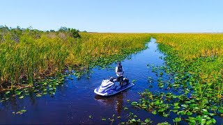 CRAZY Kid Fishes Everglades on a Supercharged JETSKI!!! (20 miles deep) | Jiggin' With Jordan