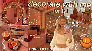 FALL ROOM MAKEOVER: decorate \& shop with me!! + ROOM TOUR 2022