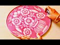 5 minutes rangoli design with stencil  festival rangoli for beginners diwali special new rangoli