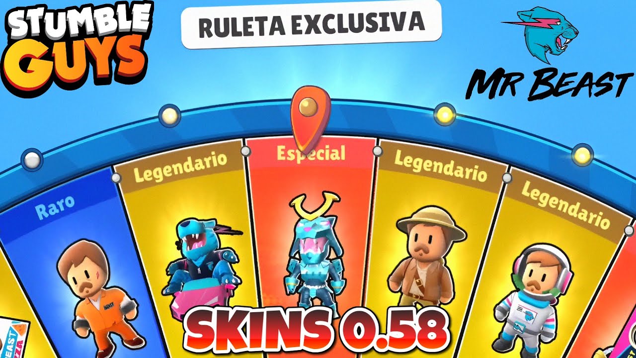 😱 Las NUEVAS SKINS de Mr BEAST x STUMBLE GUYS 0.58 #stumbleguys # ...