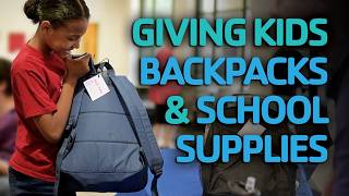Giving Kids BRAND NEW Backpacks for School!