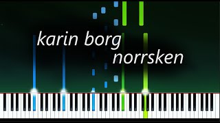 Norrsken -  Karin Borg Piano Tutorial (Synthesia)