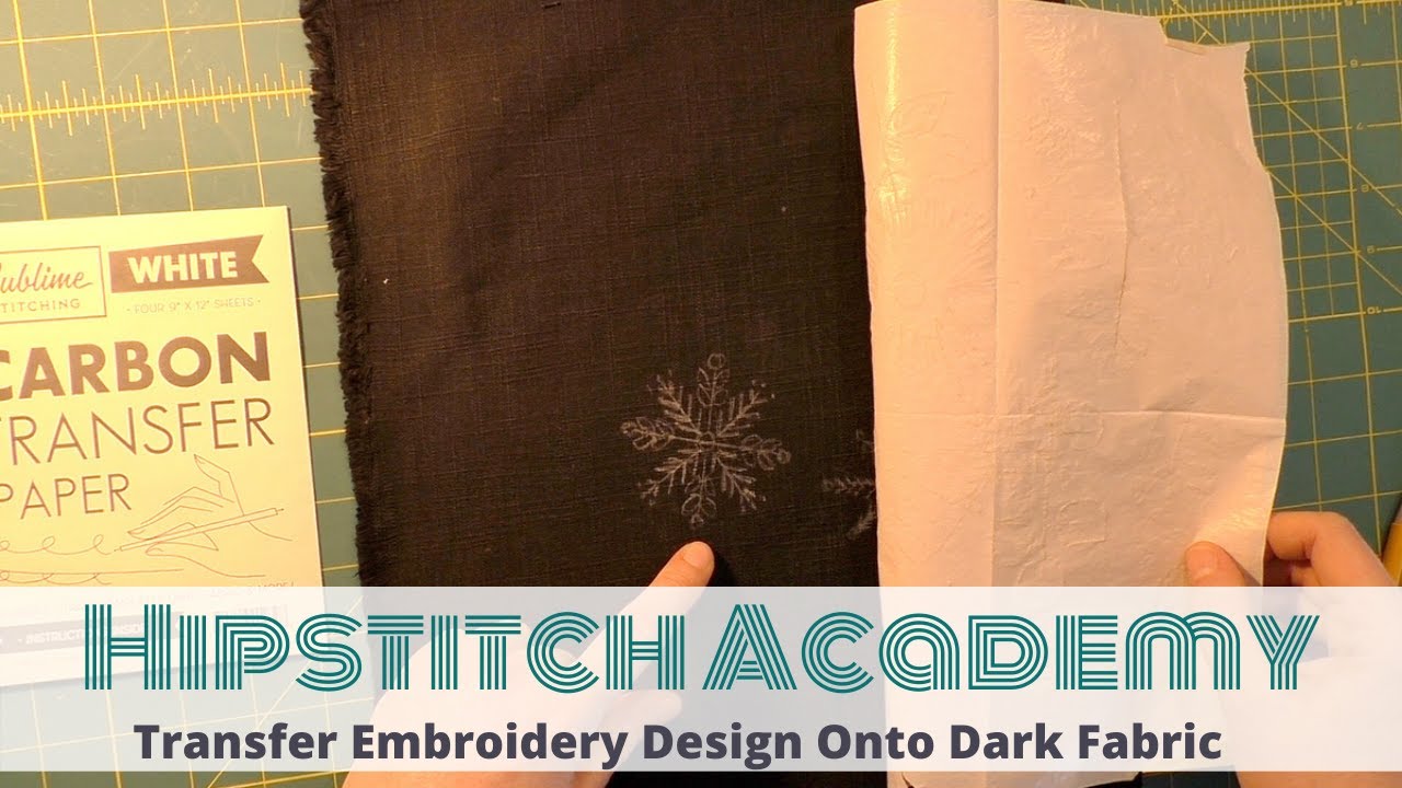 Transferring Embroidery Designs with Spray Starch –