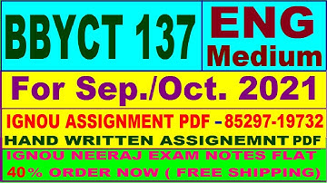 BBYCT 137 solved assignment 2020-21 / BBYCT 137 solved assignment in English/ solved assignment free