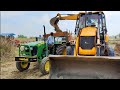 New John Deere tractor 5050 D JCB3DX tractor trolley video | John Deere tractor 5050D ride