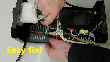 Repairing a fog machine by replacing the pump