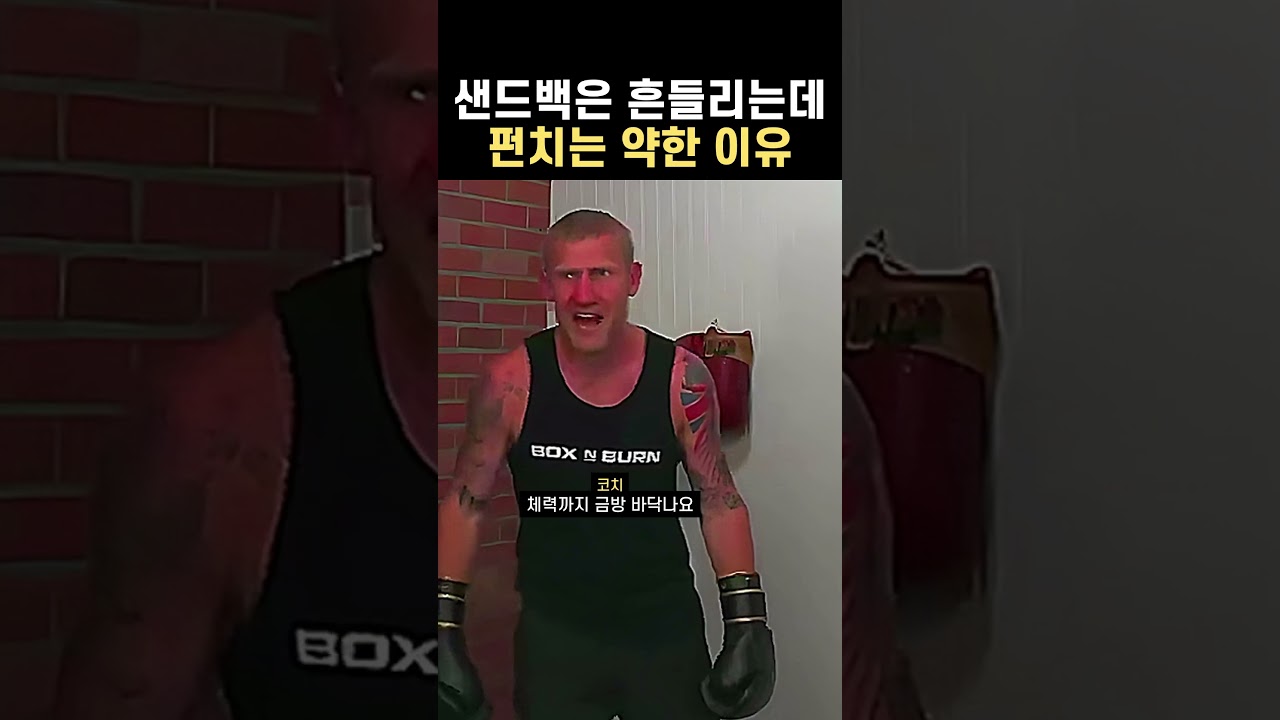 토니 제프리스 복싱 펀치 교정 샌드백을 미는 펀치와 짧게 치는 펀치의 차이