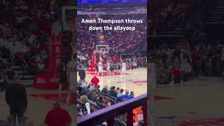 Amen Thompson throws down the alleyoop #shorts #nba #basketball #houstonrockets #amenthompson