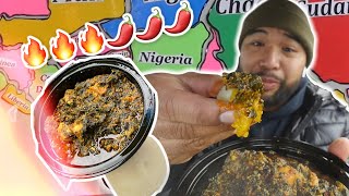 First time eating Fufu with Egusi Stew! (Mukbang) Le Mandingue in West Philly