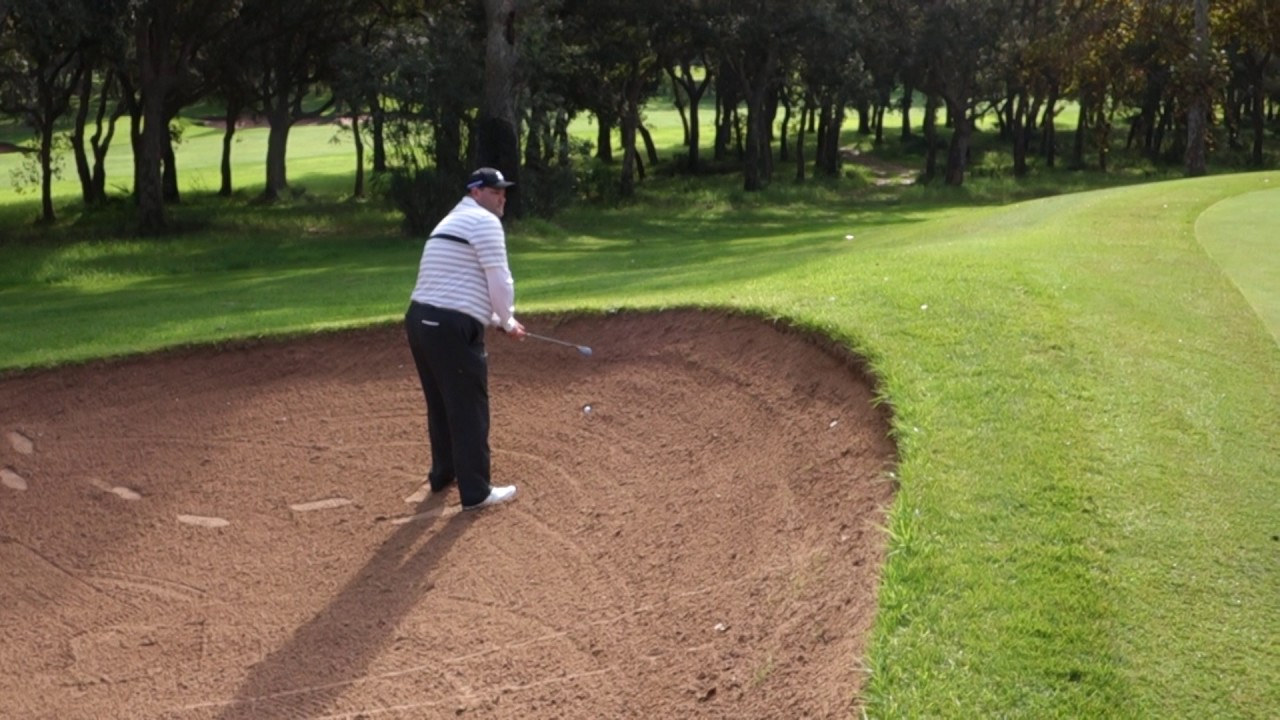 golf equipment stores near me Duval Plugged Lie Left-Handed Bunker Shot at Royal Golf Dar Es Salam in Morocco