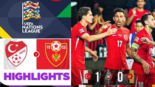 Türkiye - Karadağ 1-0 Maç Özeti Uefa Uluslar Ligi 2024 Turkey Vs Monte Türkiye Karadağ