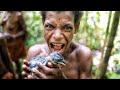 Catching  eating birds with hadza huntergatherers in tanzania 