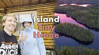 Traditional Log Cabin Chinking + Treatment, Pine Tar | Building a Mini Log Cabin on Our Island Ep.18