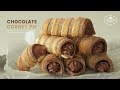 초코 코로네 파이 만들기 : Chocolate Cornet Pie (Cream Horns) Recipe : チョココロネパイ | Cooking tree