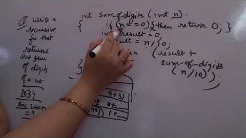 Sum of digits of a number Using Recursion in C++