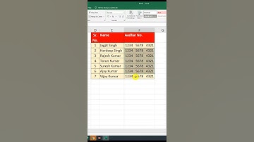 How to Insert Space in Excel Cell | Custom Number Formatting in Excel | #shorts