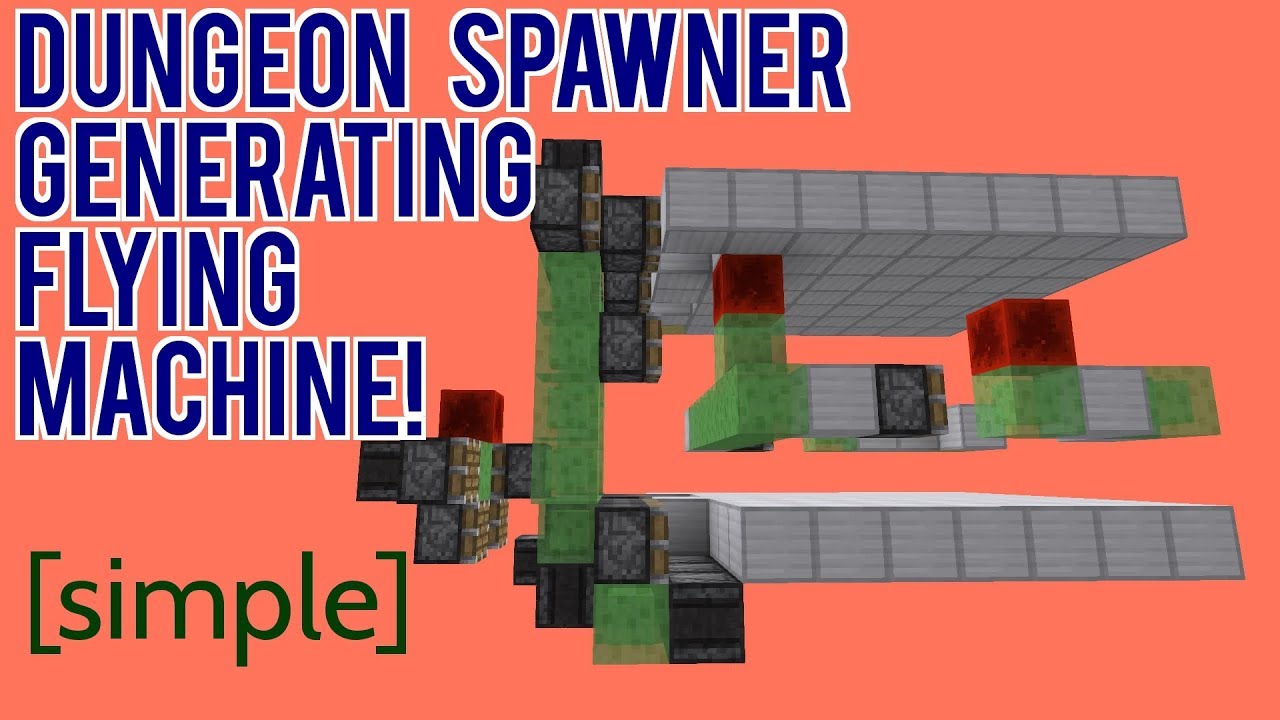 Spawner Generating Flying Machine [simple] 1.12-1.9 Vanilla Survival ...