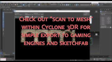 Create meshes in Leica Cyclone 3DR and export them in FBX or GLB format for use in 3rd party apps
