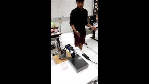 การควบคุมแขนกลผ่านเครือข่ายไร้สายด้วยกล้องKinect (บอร์ดคอนโทรล ET-RS SERVO V1) ทดลองแบบที่ 3