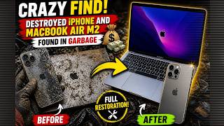 Crazy Find! Destroyed iPhone and MacBook Air M2 Found in Garbage 💰 Restoration!