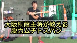 【元大阪桐蔭主将】トスバッティングでフォームを固める！しなる打ち方！