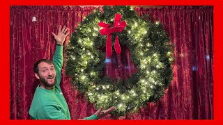BIG & FULL! 48in Christmas Wreath with 200 LED Lights! #wreath #christmasdecorations