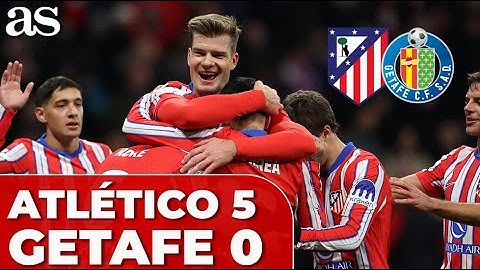ATLÉTICO DE MADRID 5 VS GETAFE 0 | RESUMEN y GOLES | COPA DEL REY | AUDIO CARRUSEL
